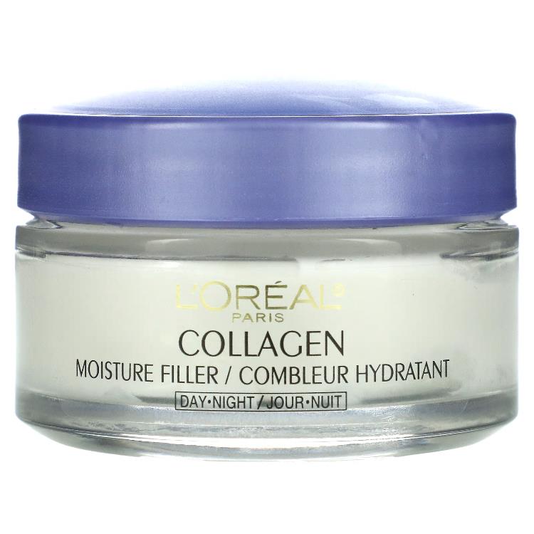 LOréal, Collagen Moisture Filler, 밤낮용 크림, 1.7OZ 48G)