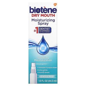 Biotene Dental Products, 건조한 구강을 위한 모이스처라이징 스프레이, 젠틀 민트, 44.3ML 1.5FL oz)