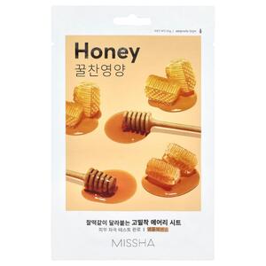 Missha, 에어리 핏 뷰티 시트 마스크, 꿀, 1매, 19g