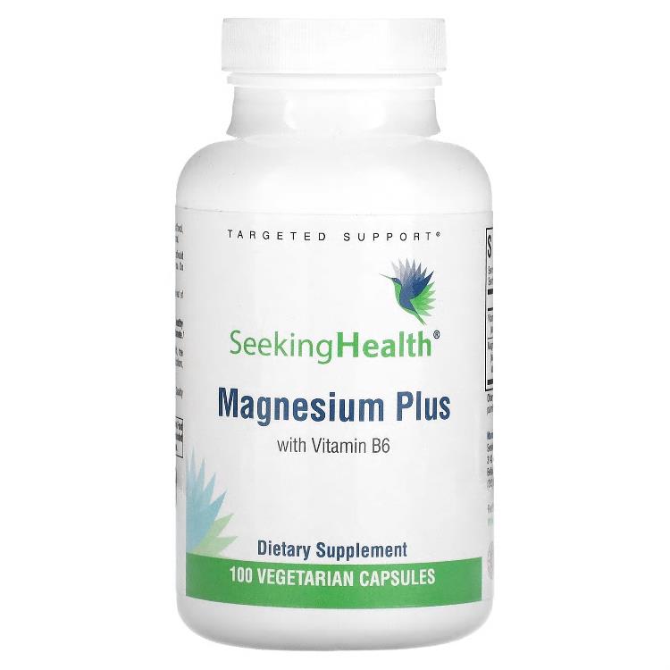 Seeking Health, 마그네슘 플러스, 비타민B6 함유, 베지 캡슐 100정