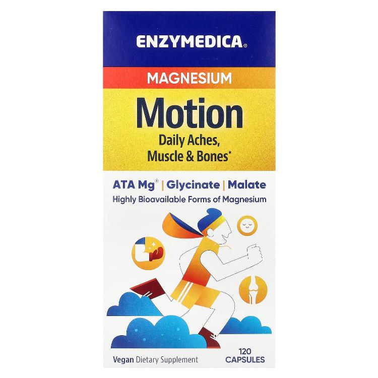 엔자이메디카 Enzymedica, 마그네슘 Motion, 캡슐 120정