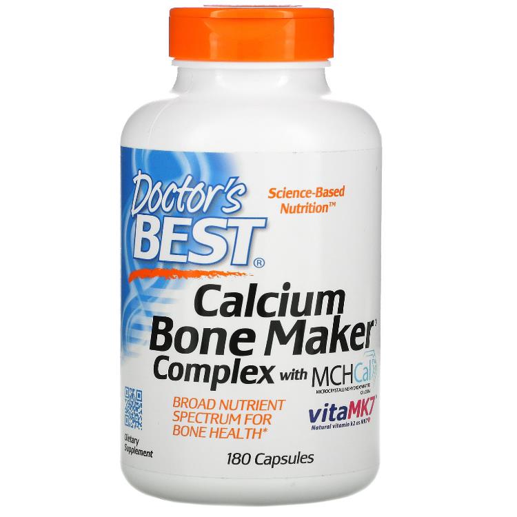 닥터스 베스트, MCHCal 및 VitaMK7이 함유된 칼슘 Bone Maker 복합체, 캡슐 180정